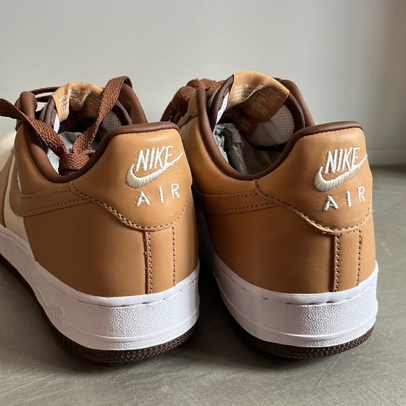 Nike Air Force 1 QS Natural, Underbrush and Acorn Sneakers - Picture 9 of 11